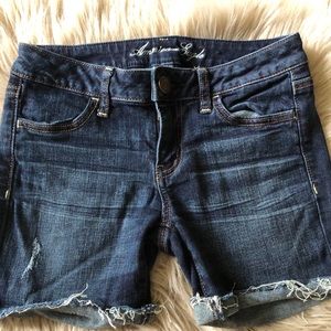 American Eagle stretch jegging blue jean shorts